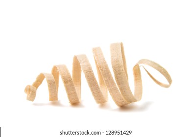 Wood chips isolated on white background