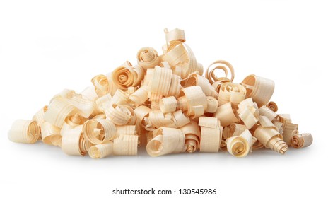 Wood Chips Isolated On White Background