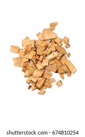 Wood Chips Isolated On White Background