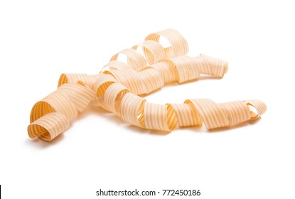 wood chips isolated on white background