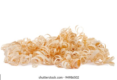 Wood Chips Isolated On White Background