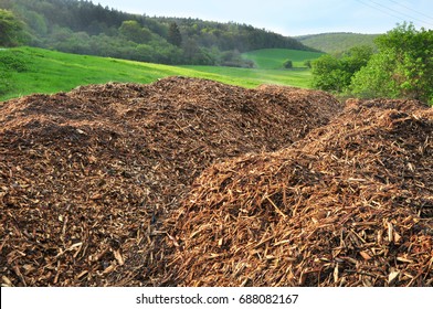 Wood Chips On Pile Woodchips