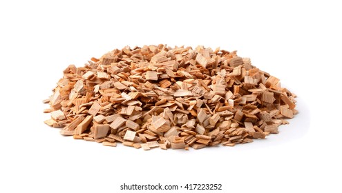 Wood Chips For Smoking  Isolated On White