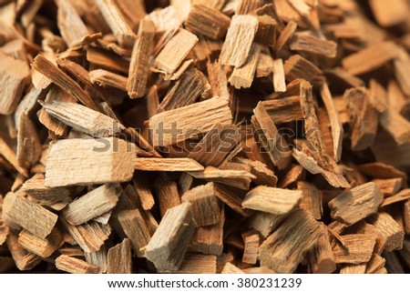Wood chips for smoking or recycle. 
