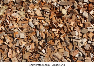 Wood Chips Texture, Wooden Biomass Background