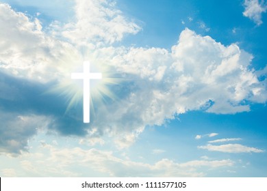 Cross Cloudy Sky Light Rays Stock Photo 1703794198 | Shutterstock