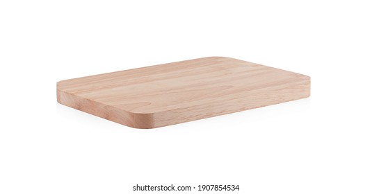 Wood Cutting Board Isolated On White Background