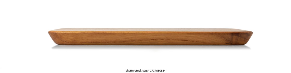 Wood cutting board from side view for display your food or products. isolated with clipping path - Shutterstock ID 1737680834