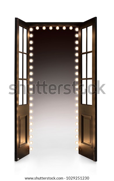 Wood Door Window Glass Frame Decor Stock Photo Edit Now 1029251230