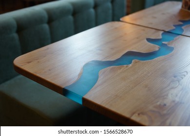 Wood And Epoxy Table Inside