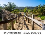 Wood Fence at Aguadilla Beach Puerto Rico