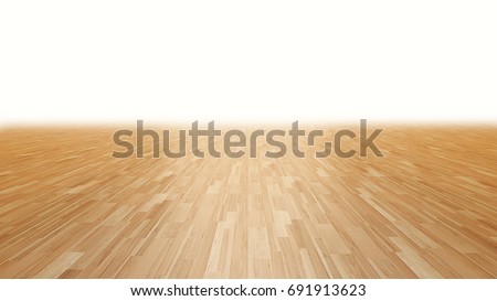 Wood floor fading into white background 3d rendering perspective