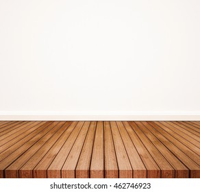 Wood Floor With White Wall