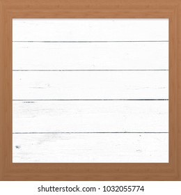 Wood Frame With Old Background. Wooden Picture Frame. Empty Old Barn Wood Frame. Old Picture Frame Isolated On Background