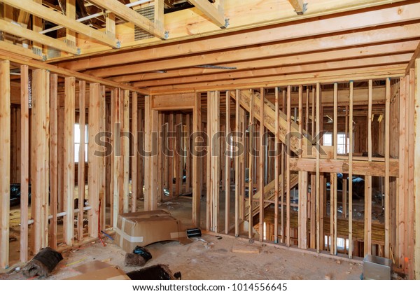 Wood Framing Work Progress Wood Framing Stock Photo Edit