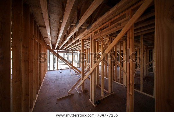 Wood Framing Work Progress Wood Framing Stock Photo Edit