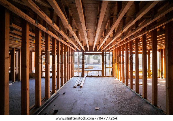 Wood Framing Work Progress Wood Framing Stock Photo Edit