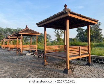 Wood Gazebo In A Park