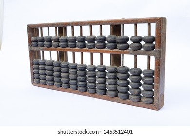 Wood High Quality Ancient Abacus With White Background