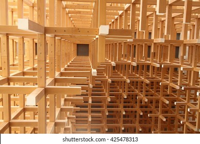 Wood Lattice In Architecture Of Kengo Kuma