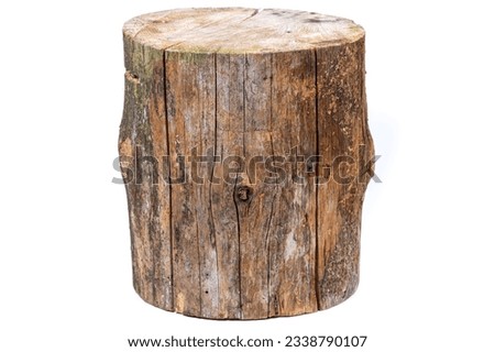 Wood log isolated on a white background