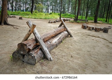 Wood Logs In Coney Island, Singapore