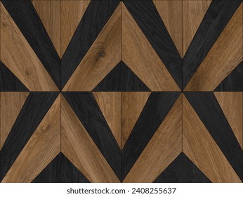 Wood and marble decorative tile design