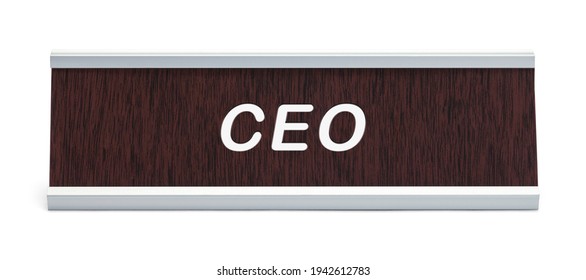 Wood And Metal CEO Desk Name Plate Cut Out.