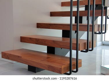 Wood And Metal Spiral Staircase