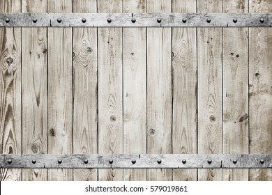 Wood With Metal Texture Background 