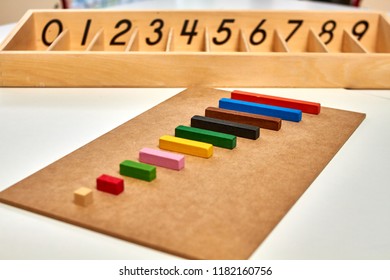 Holz-Montessori-Material für Mathematik Cuisenaire-Stäbe