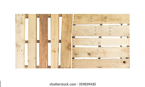 Wood Pallet Isolated On White Background