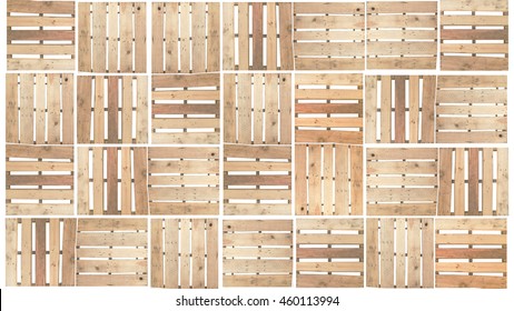 Wood Pallet On White Background 