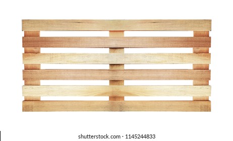 Wood Pallet Pattern On White Background In Top View