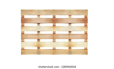 Wood Pallet Pattern On White Background In Top View