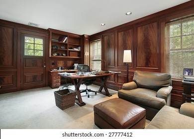 Wood Paneled Office