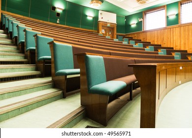 A Wood Panelled University Lecture Theatre/conference Hall