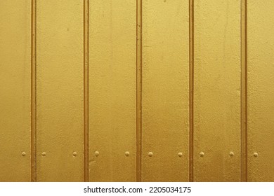 Wood Panelling Or Timber Cladding Background Painted Gold