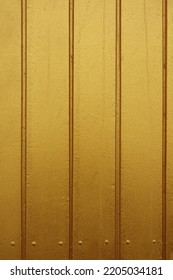 Wood Panelling Or Timber Cladding Background Painted Gold