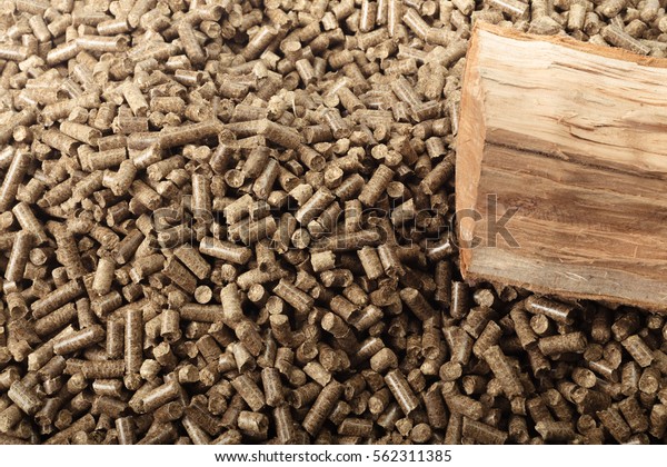 Wood Pellets Fireplaces Stoves Royalty Free Stock Image