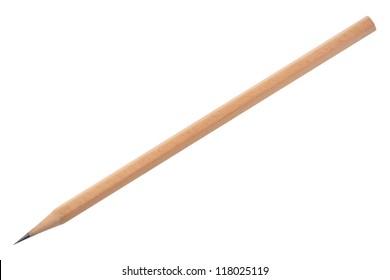 Wood Pencil Isolated On White