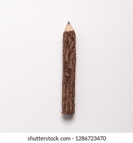 Wood Pencil Isolated On White Background 