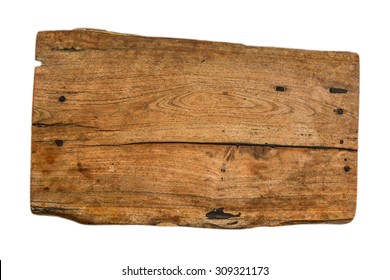 Wood Plank On White Background