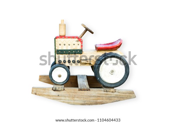 wooden rocking tractor