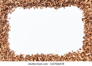 Wood Saw Dust On White Background