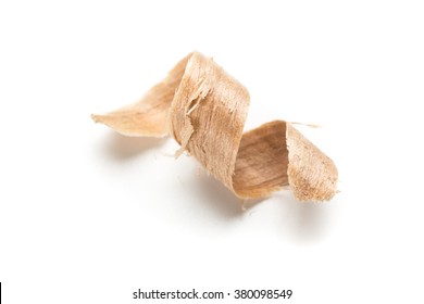 Wood Shaving Isolated On White