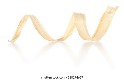 Wood Shavings Isolated On White