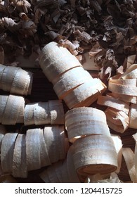 Wood Shavings Over Sapele