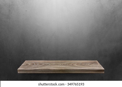 Wood Shelf On Blank Background