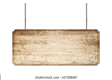 Wood Sign Chain Isolated On White Stock Photo 627208487 | Shutterstock